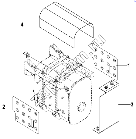 Схема/чертеж: Exhaust System Insulation Group / DongFeng DFL-3251AW1