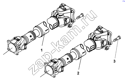 Схема/чертеж: 2201A-T0400 Карданный вал / DongFeng DFL-4251A