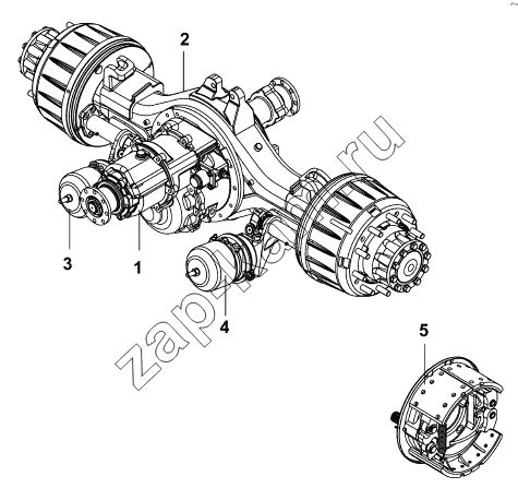 Схема/чертеж: 2500010-ZB7D1 Система среднего моста / DongFeng DFL-4251A