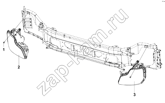 Схема/чертеж: 3772A-C0100 Передние комбинированные фары / DongFeng DFL-4251A