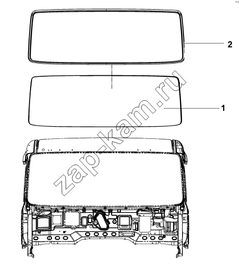 Схема/чертеж: 5206A-C0100 Уплотнители лобового стекла / DongFeng DFL-4251A