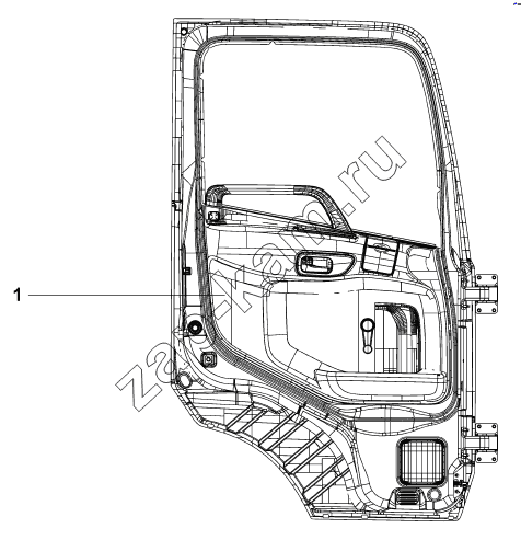 Схема/чертеж: 6101A-C0100 Дверь левая в сборе / DongFeng DFL-4251A
