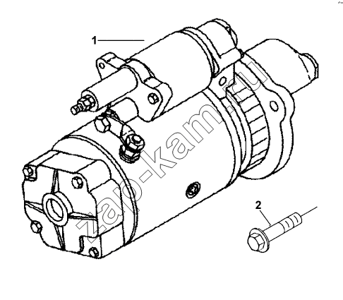 Схема/чертеж: SM9772 Блок стартера и его крепление / DongFeng DFL-4251A