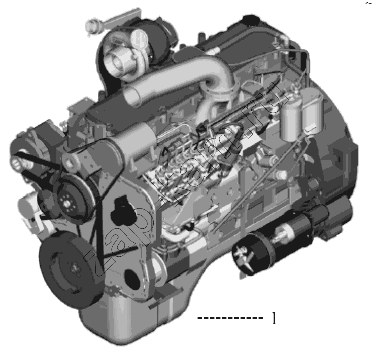 Схема/чертеж: 1001-ZXC97 Двигатель в сборе / DongFeng DFL-4251AXA Euro3