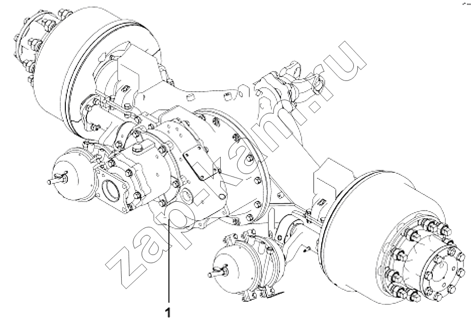 Схема/чертеж: DH7131400305 Средний мост / DongFeng DFL-4251AXA Euro3