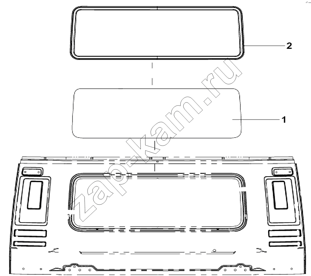 Схема/чертеж: 5603A-C0100 Заднее стекло / DongFeng DFL-4251AXA Euro3