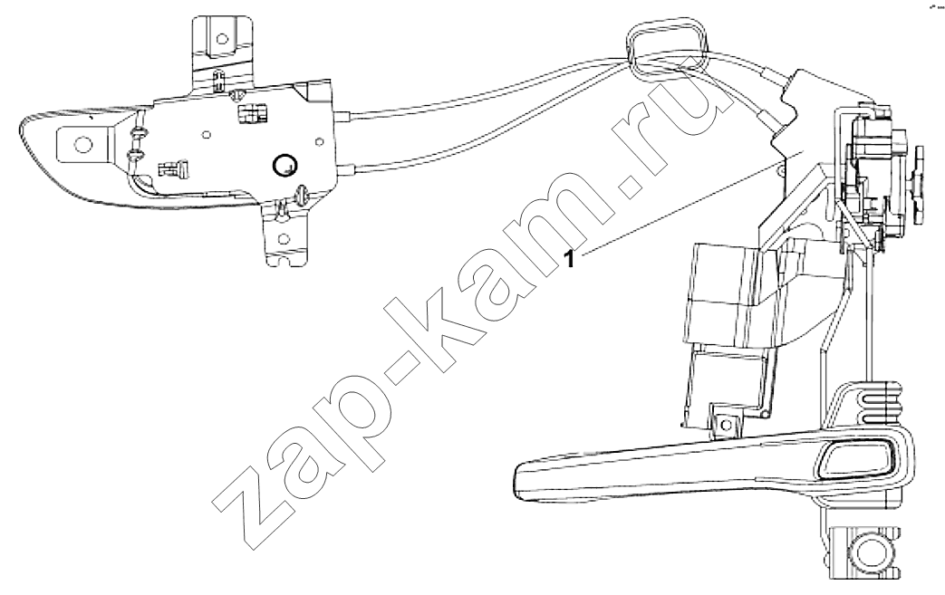 Схема/чертеж: 6105A-C0100 Замок левой двери / DongFeng DFL-4251AXA Euro3