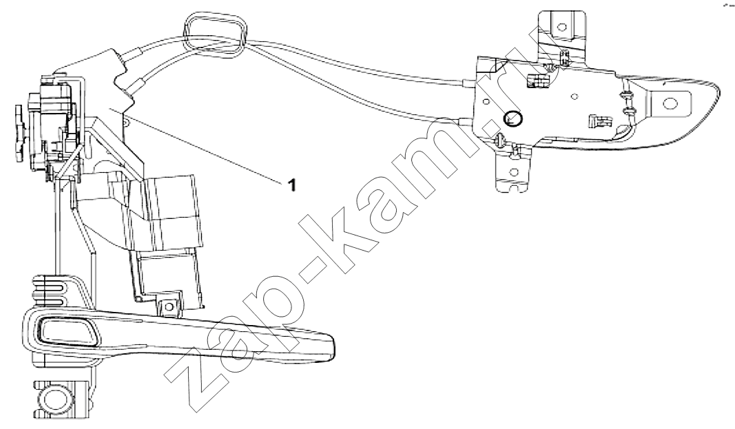Схема/чертеж: 6105B-C0100 Замок правой двери / DongFeng DFL-4251AXA Euro3