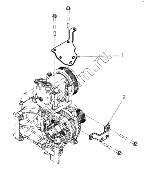 Схема/чертеж: AB 2021 Кронштейн арматуры / DongFeng DFH3410A563-L15R-930-00