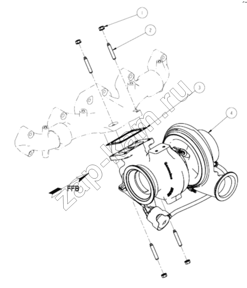 Схема/чертеж: PP20478 Узел нагнетателя / DongFeng DFH3410A563-L15R-930-00