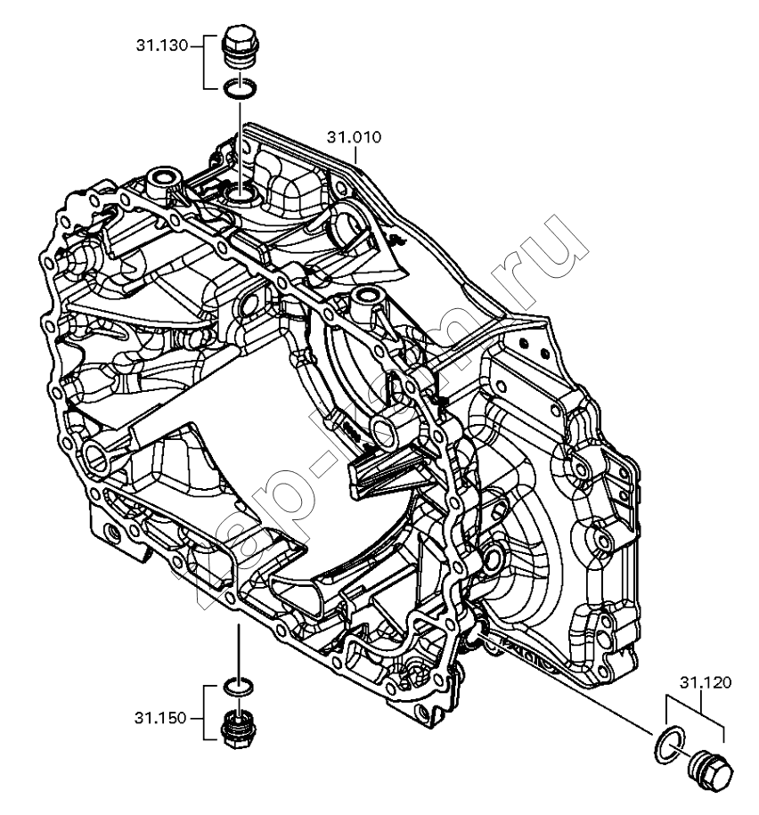 Схема/чертеж: HOUSING GP / DongFeng DFH4180-HA40-000-A0
