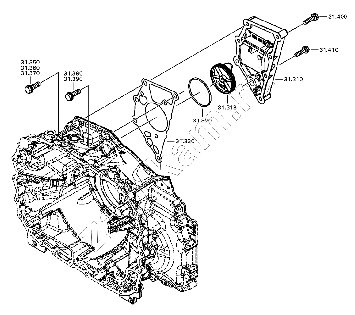 Схема/чертеж: HOUSING GP / DongFeng DFH4180-HA40-000-A0