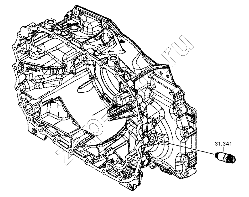 Схема/чертеж: HOUSING GP / DongFeng DFH4180-HA40-000-A0
