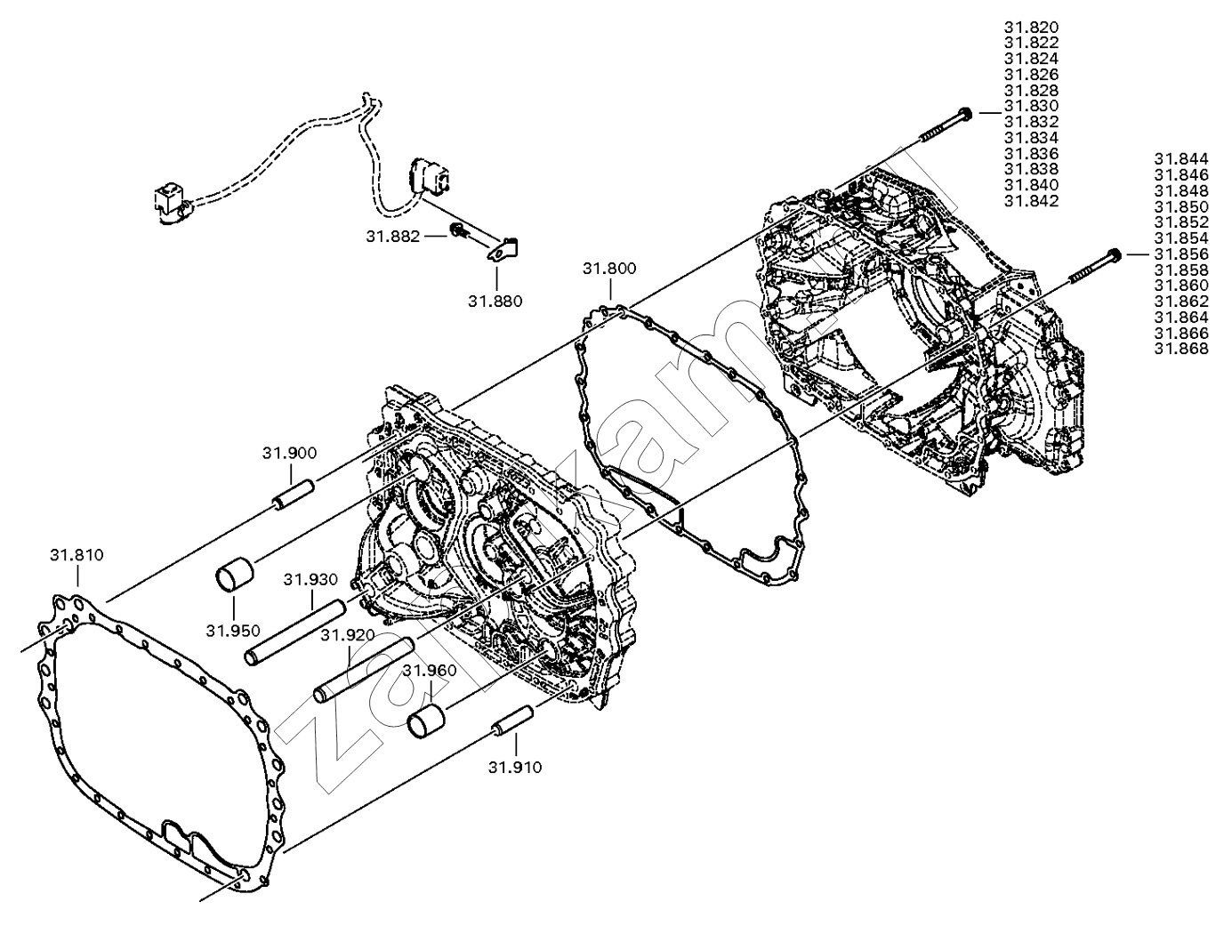 Схема/чертеж: HOUSING GP / DongFeng DFH4180-HA40-000-A0