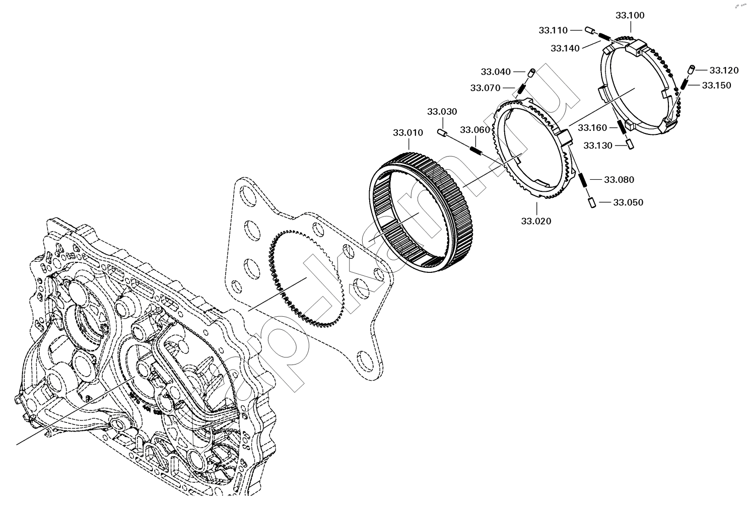 Схема/чертеж: SYNCHRONIZER GP / DongFeng DFH4180-HA40-000-A0