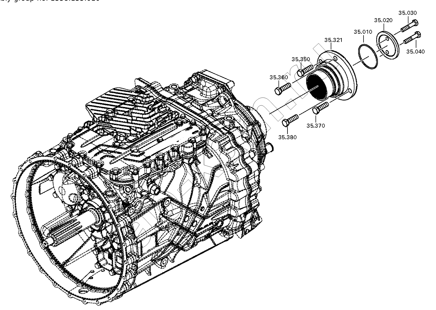 Схема/чертеж: OUTPUT / DongFeng DFH4180-HA40-000-A0