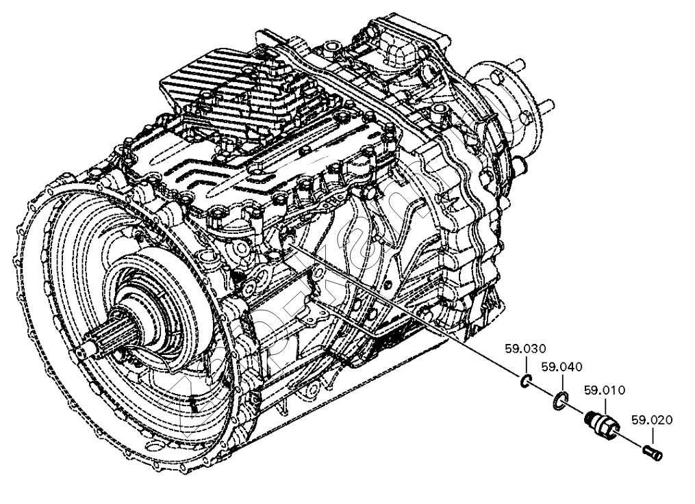 Схема/чертеж: PNEUMATIC CONNECTION / DongFeng DFH4180-HA40-000-A0