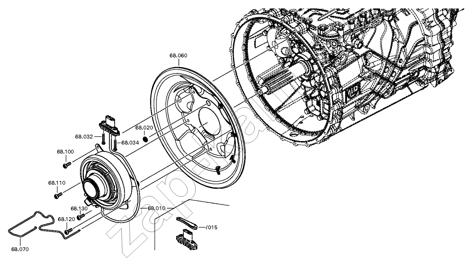 Схема/чертеж: CLUTCH RELEASE DEVICE / DongFeng DFH4180-HA40-000-A0