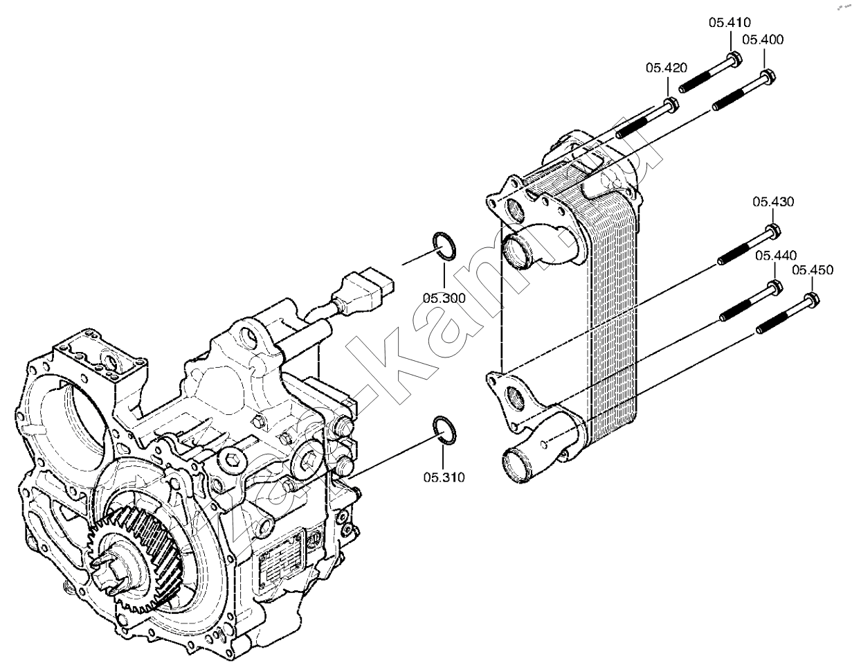 Схема/чертеж: HEAT EXCHANGER / DongFeng DFH4180-HA40-000-A0