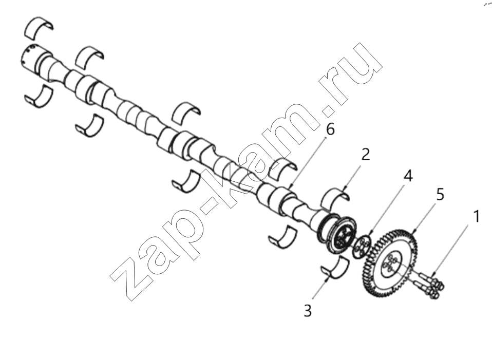 Схема/чертеж: PP20431 CAMSHAFT / DongFeng DFH4180-HA40-000-A0