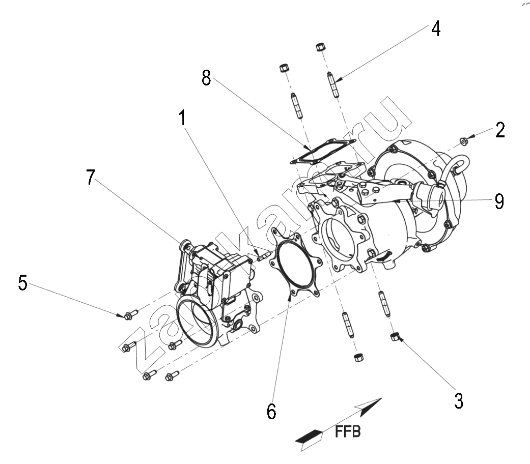 Схема/чертеж: PP20464 SUPERCHARGER / DongFeng DFH4180-HA40-000-A0