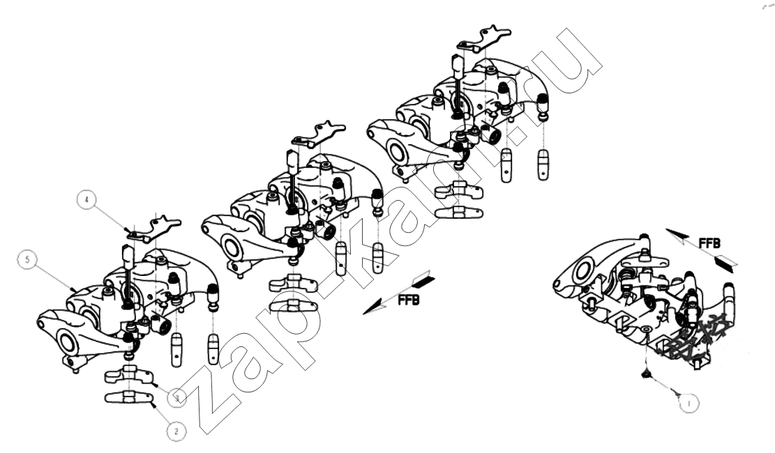 Схема/чертеж: RL 2759 ROCKER ARM / DongFeng DFH4180-HA40-000-A0