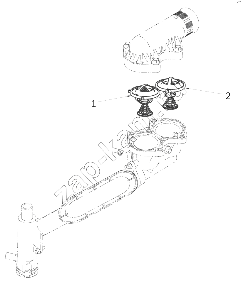 Схема/чертеж: EC 2705 THERMOSTAT / DongFeng DFH4180-HA40-000-A0