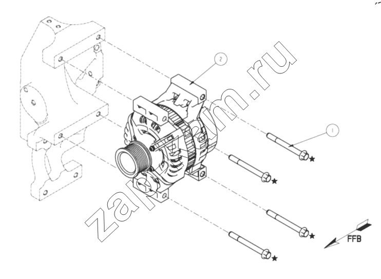 Схема/чертеж: EE 2148 GENERATOR / DongFeng DFH4180-HA40-000-A0