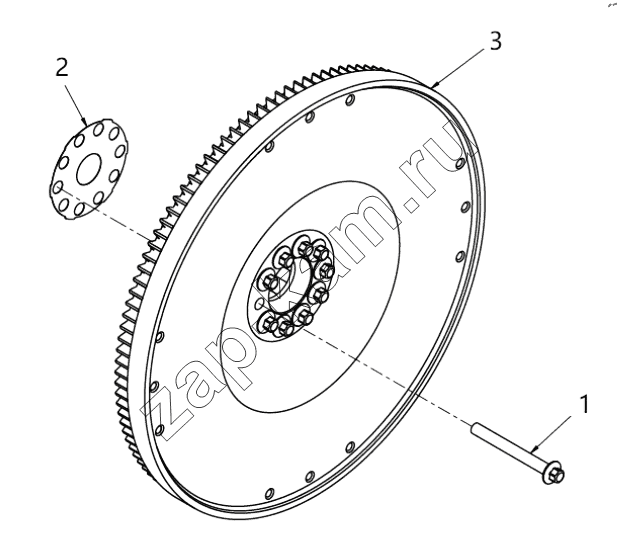 Схема/чертеж: FW 2390 FLYWHEEL / DongFeng DFH4180-HA40-000-A0