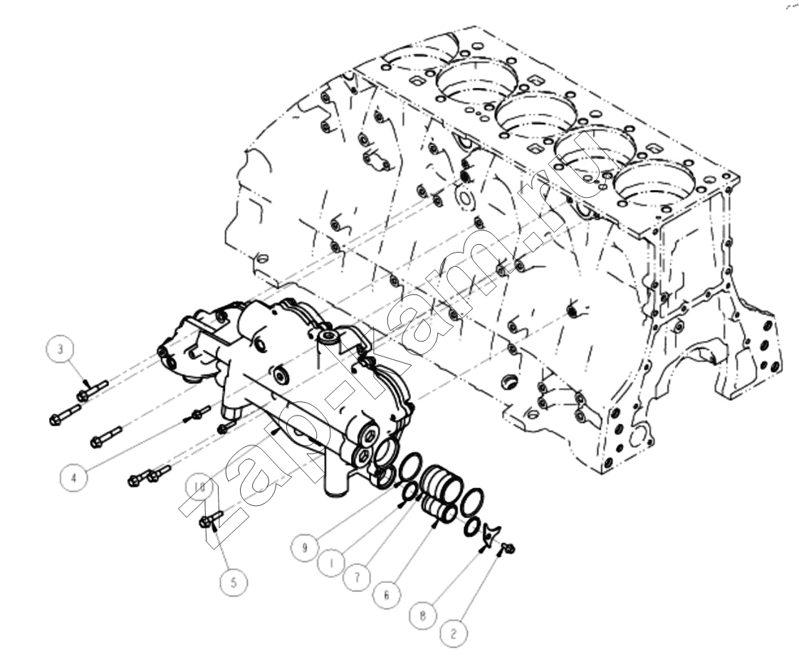 Схема/чертеж: LC 2795 OIL COOLER / DongFeng DFH4180-HA40-000-A0