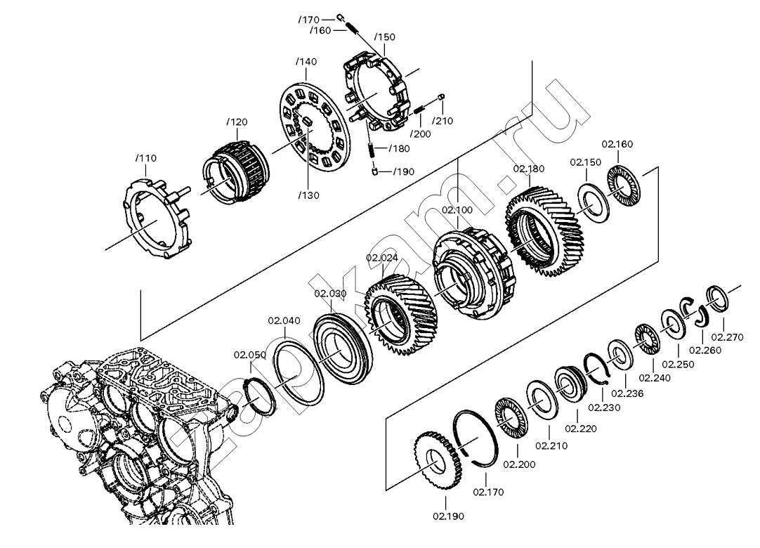 Схема/чертеж: INPUT SHAFT / DongFeng DFH4180-HA40-000-A0