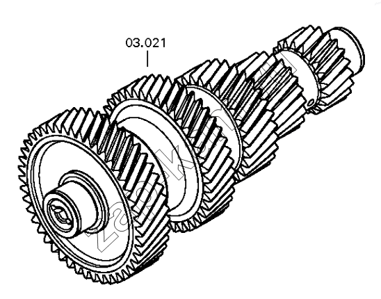 Схема/чертеж: COUNTERSHAFT / DongFeng DFH4180-HA40-000-A0