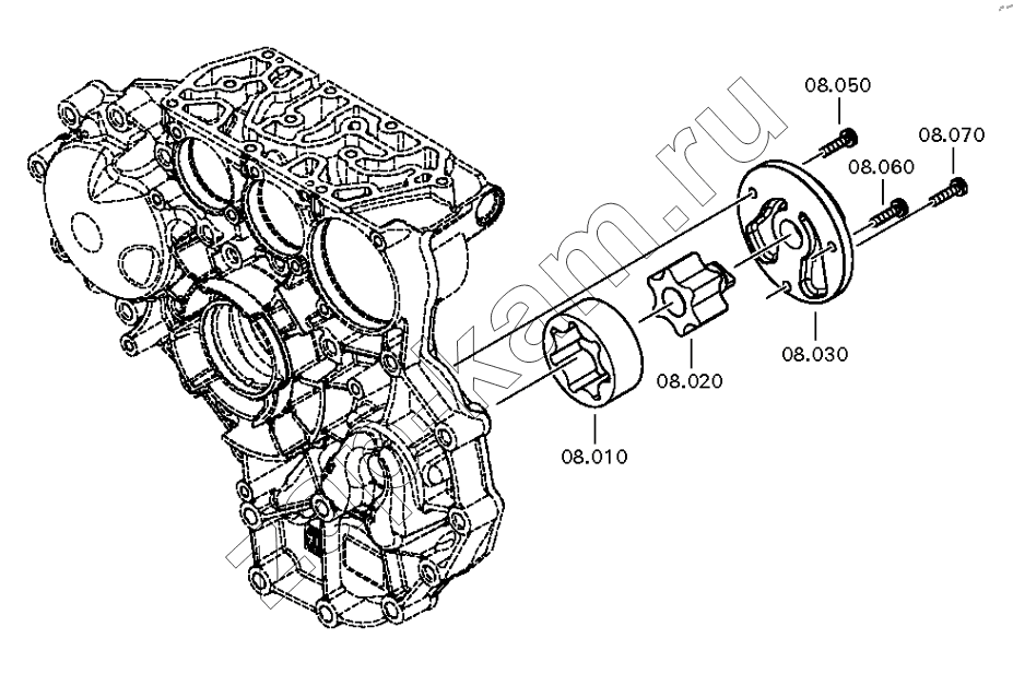 Схема/чертеж: PUMP / DongFeng DFH4180-HA40-000-A0