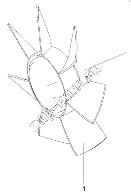 Схема/чертеж: 1308A1-ZB7C Fan Subassembly / DongFeng DFL4251A-T04-930-00CA
