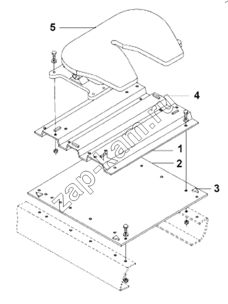 Схема/чертеж: 2701AC-01 Saddle Subassembly / DongFeng DFL4251A-T04-930-00CA