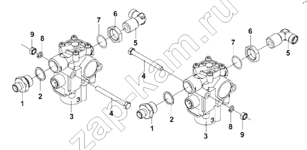 Схема/чертеж: 3550A-T0100 Front ABS / DongFeng DFL4251A-T04-930-00CA