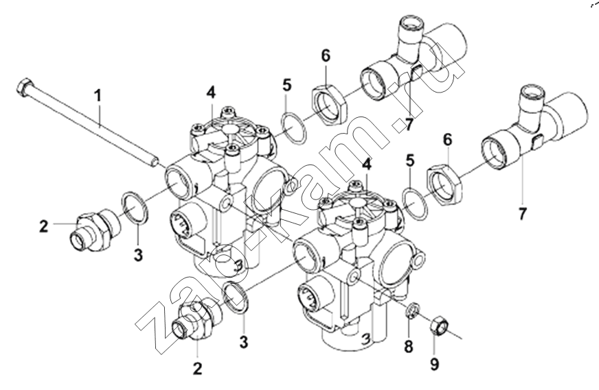 Схема/чертеж: 3550B-ZB700 Rear ABS / DongFeng DFL4251A-T04-930-00CA