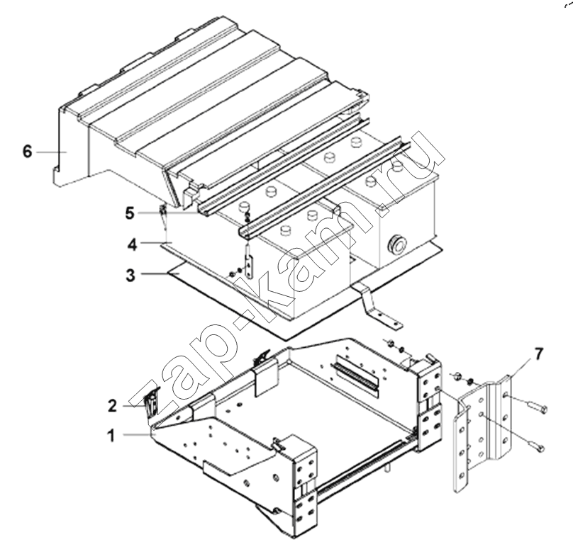 Схема/чертеж: 3703A-T0403 Battery Subassembly / DongFeng DFL4251A-T04-930-00CA
