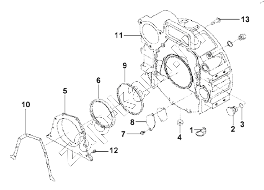 Схема/чертеж: FH9413 Flywheel Case Subassembly / DongFeng DFL4251A-T04-930-00CA