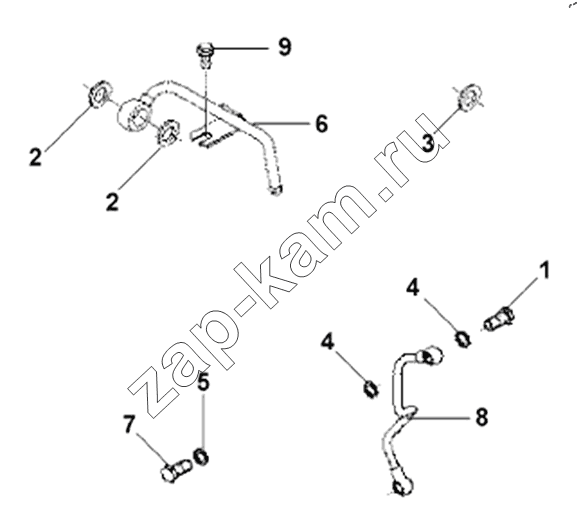 Схема/чертеж: FT9231 Fuel Pipeline Subassembly / DongFeng DFL4251A-T04-930-00CA