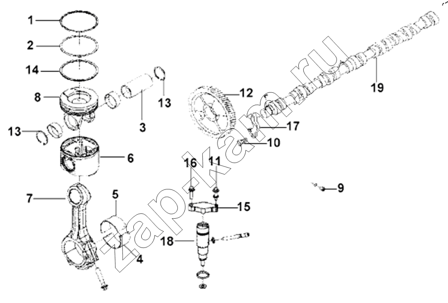 Схема/чертеж: PP40388 Functional Part Subassembly / DongFeng DFL4251A-T04-930-00CA