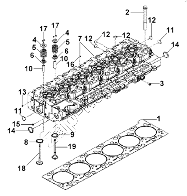 Схема/чертеж: PP99187 Cylinder Cap / DongFeng DFL4251A-T04-930-00CA