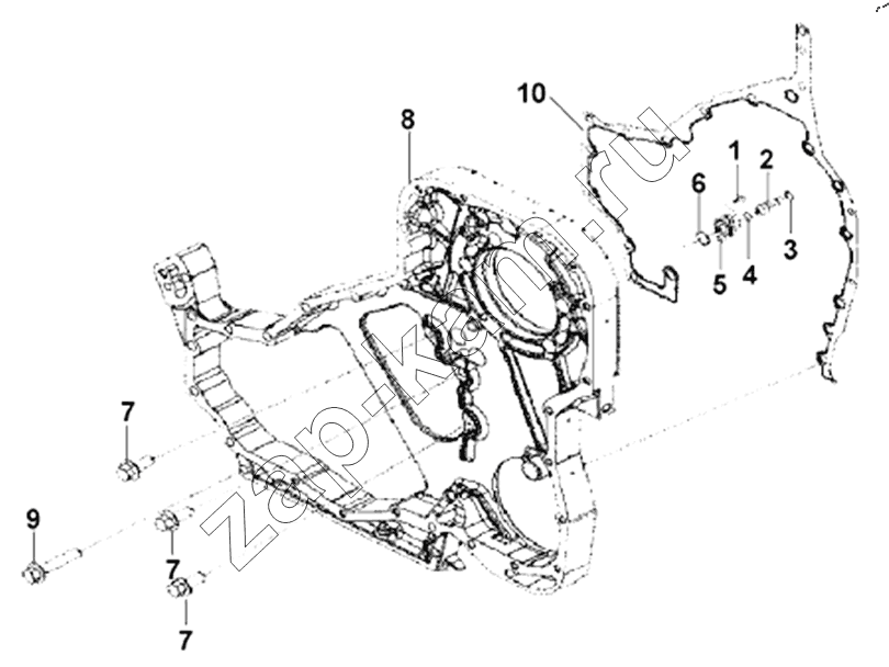 Схема/чертеж: BB9881 Gear Housing Subassembly / DongFeng DFL4251A-T04-930-00CA