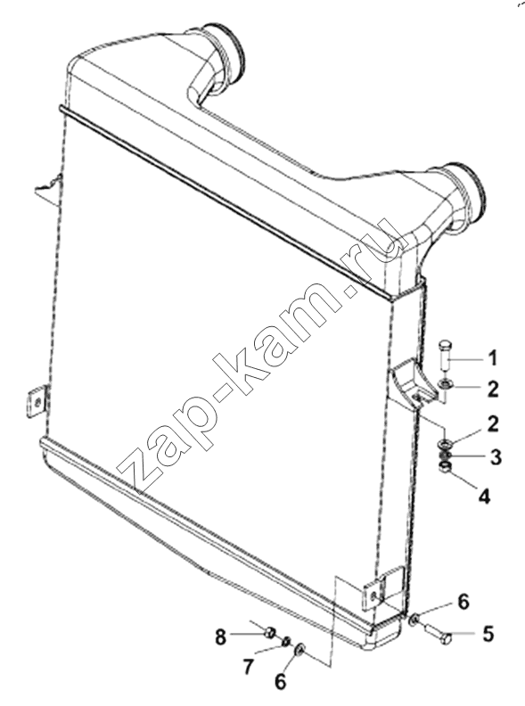 Схема/чертеж: 1118B1-ZB6 Intercooler Fastener / DongFeng DFL4251A-T04-930-00CA