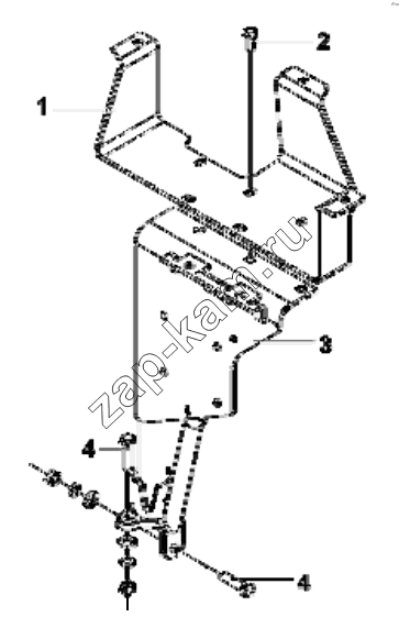 Схема/чертеж: 1311B1-ZD10 Expansion tank fixing part / DongFeng EQ4251W2 - 999Z