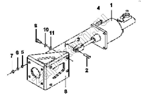 Схема/чертеж: 1608A-T0102 Clutch booster group / DongFeng EQ4251W2 - 999Z
