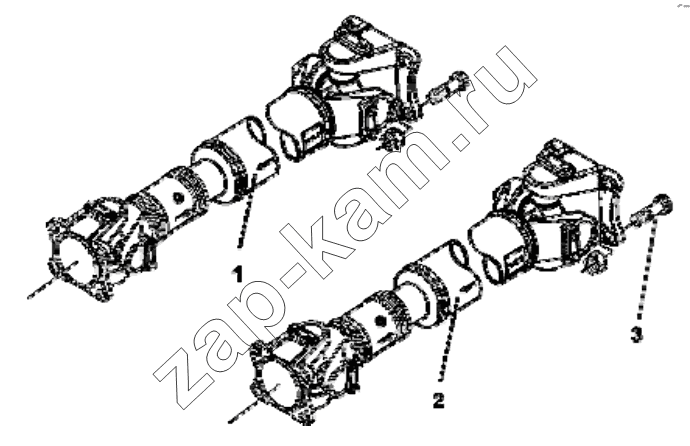 Схема/чертеж: 2201A-T0400 Transmission shaft group / DongFeng EQ4251W2 - 999Z