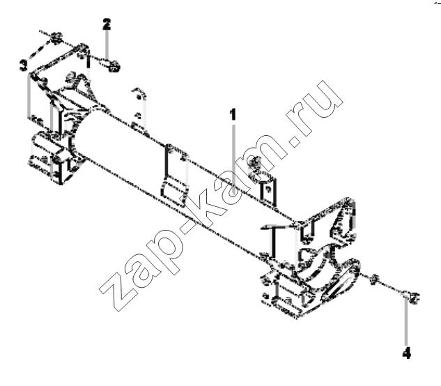 Схема/чертеж: 2801I-T0700 Cross beam group- front / DongFeng EQ4251W2 - 999Z