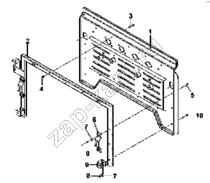 Схема/чертеж: 2701C-T0800 Trailer valve bracket group / DongFeng EQ4251W2 - 999Z