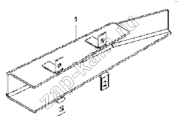 Схема/чертеж: 2701DC-ZB7 Guide rail subassembly / DongFeng EQ4251W2 - 999Z